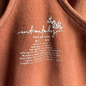Free People Intimately Women's Orange Spandex racerback Tank